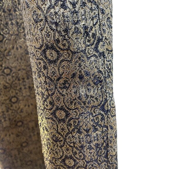 Narciso Rodriguez by Design Nation Metallic Gold & Black A-line Skirt | Size 4 - Picture 5 of 9